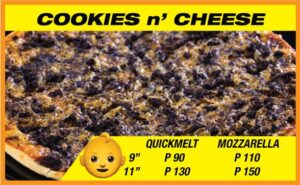 crushed cookies and cheese